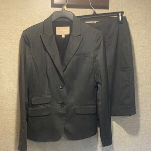 Banana Republic Charcoal Women's Blazer with matching skirt